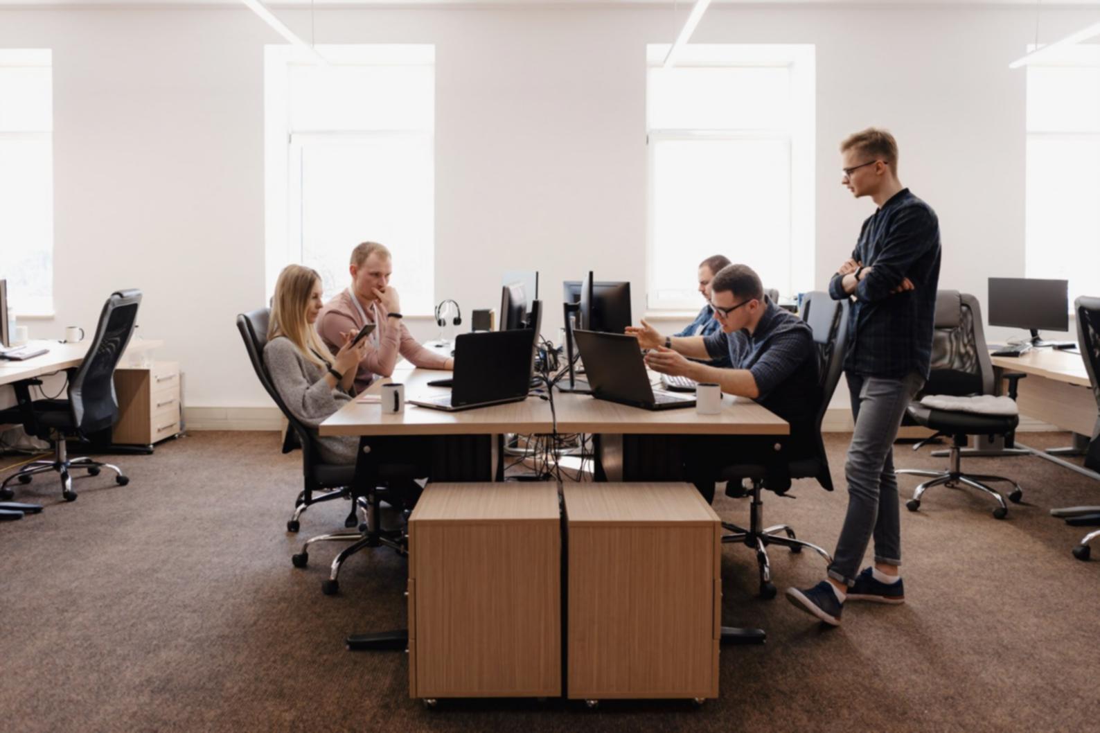 Financial documents and analysis tools on desk