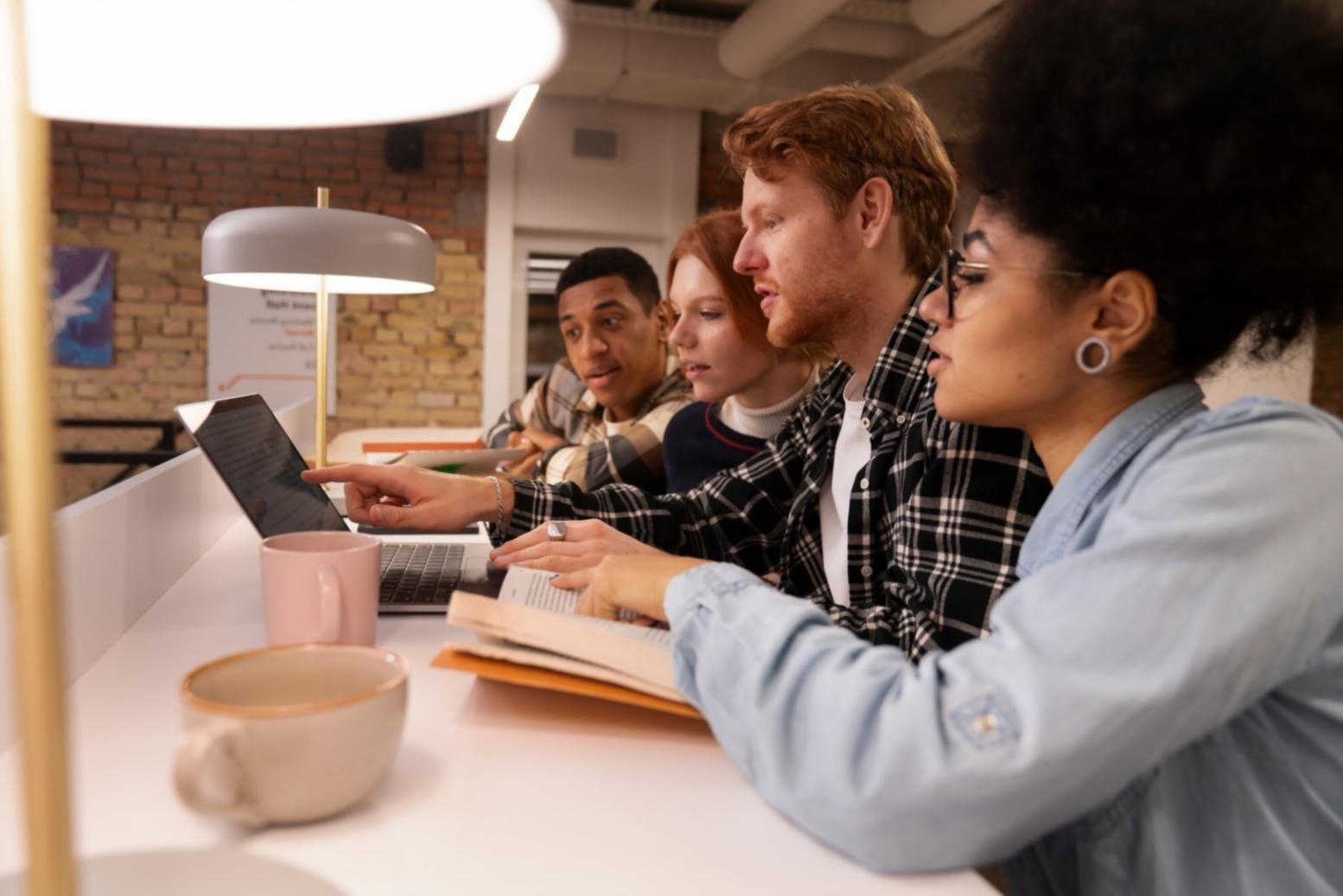 Financial analyst reviewing statements and charts
